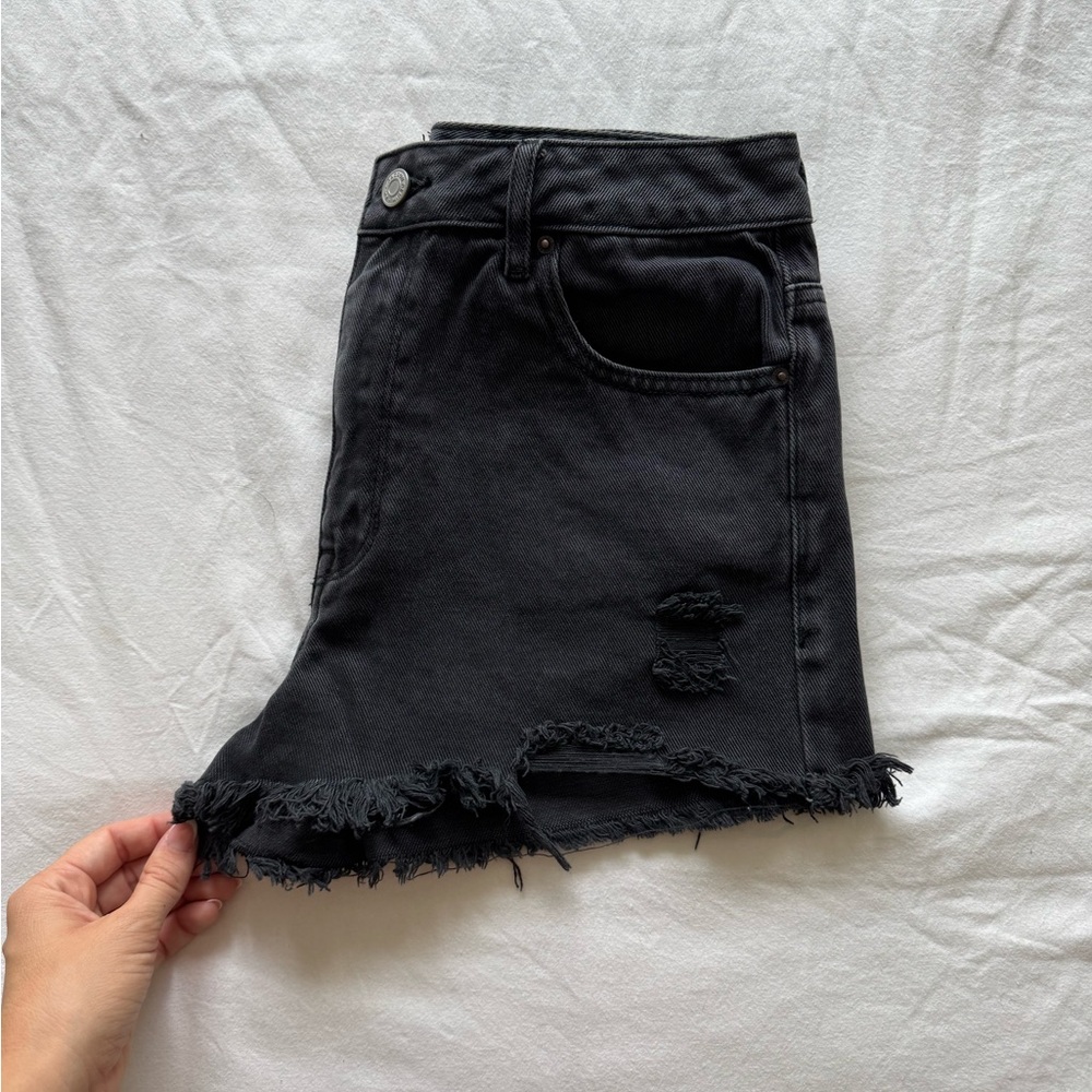 PacSun Black Distressed Jean Shorts